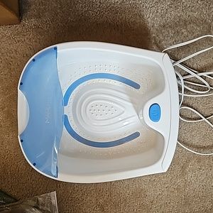 Electric Foot Spa Massager - White & Light Blue